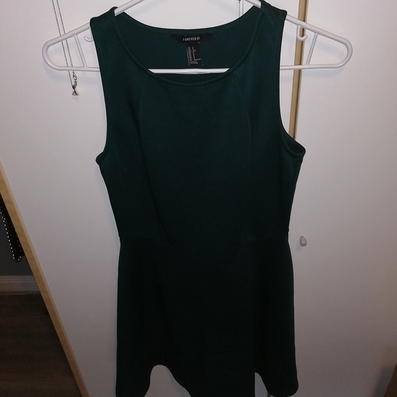 F21 green skater dress - Picture 5 of 10
